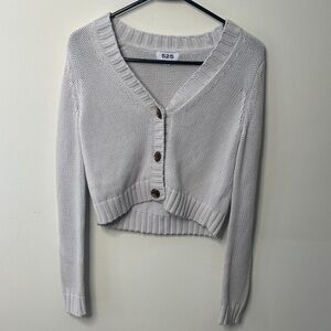525 America Women's White Button-Up Cardigan